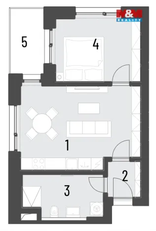 Prodej bytu 2+kk, Brandýs nad Labem-Stará Boleslav, Dřevčická, 52 m2