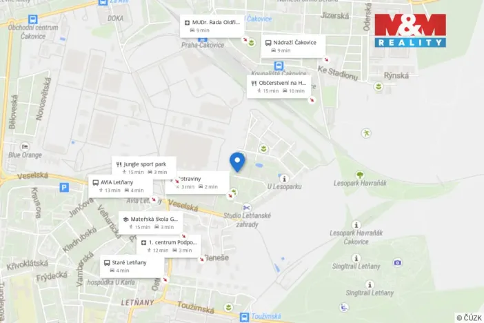 Pronájem bytu 2+kk, Praha - Letňany, Hlučkova, 60 m2