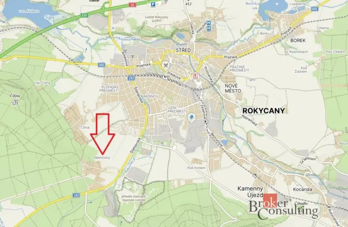 Prodej pozemku pro bydlení, Rokycany, 750 m2