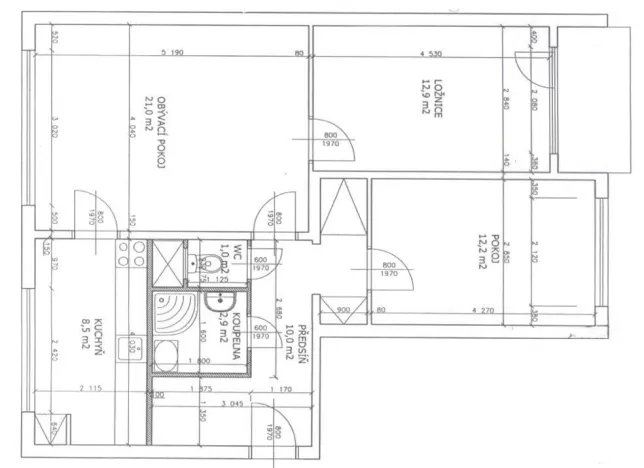 Prodej bytu 3+1, Praha - Hlubočepy, Lohniského, 69 m2