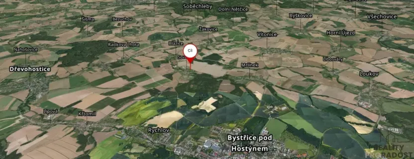 Prodej zahrady, Bystřice pod Hostýnem, 1250 m2