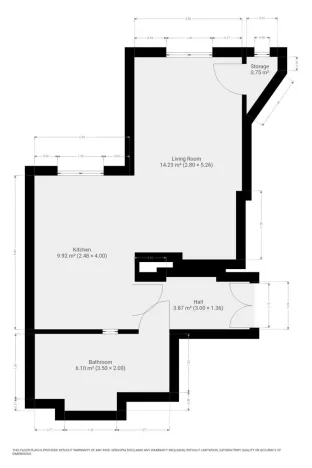 Pronájem bytu 1+kk, Praha, Jaromírova, 35 m2