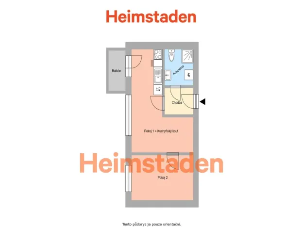 Pronájem bytu 2+kk, Havířov - Prostřední Suchá, Kapitána Jasioka, 38 m2