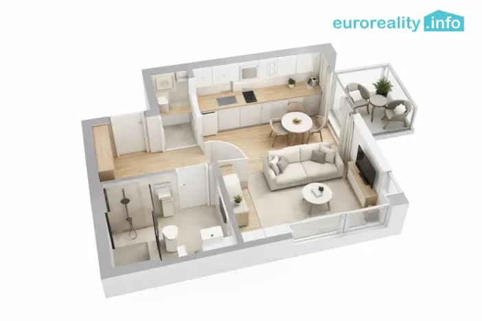 Pronájem bytu 1+kk, Praha - Smíchov, U Lihovaru, 29 m2