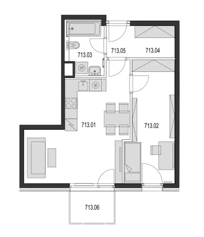 Prodej bytu 2+kk, Praha - Háje, Jurkovičova, 50 m2