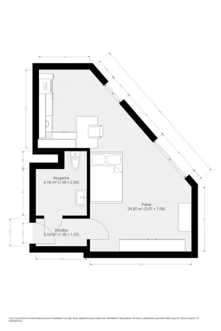 Pronájem bytu 1+kk, Brno, Horníkova, 32 m2