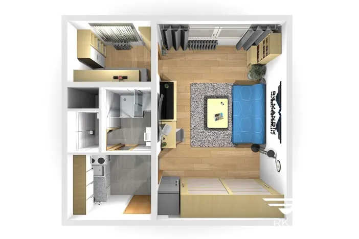 Prodej bytu 1+kk, Praha - Modřany, Nikoly Vapcarova, 32 m2