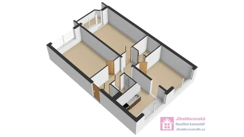 Pronájem bytu 3+1, Brno - Lesná, Milénova, 78 m2