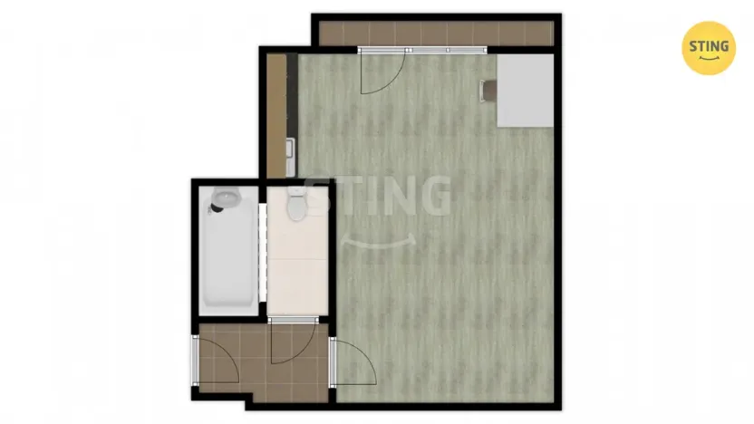 Prodej bytu 1+kk, Ostrava, Alžírská, 25 m2