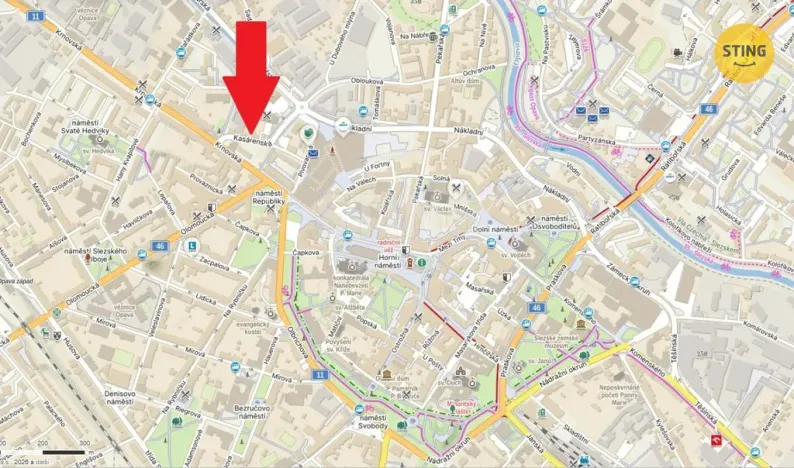 Pronájem obchodního prostoru, Opava - Předměstí, Kasárenská, 181 m2