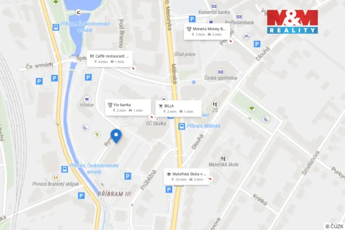 Pronájem bytu 2+kk, Příbram - Příbram III, Ryneček, 42 m2