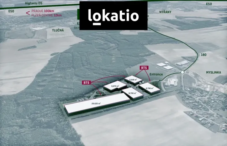 Pronájem skladu, Myslinka, 5906 m2