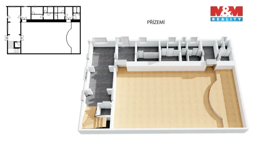 Pronájem obchodního prostoru, Jesenice, Budějovická, 289 m2
