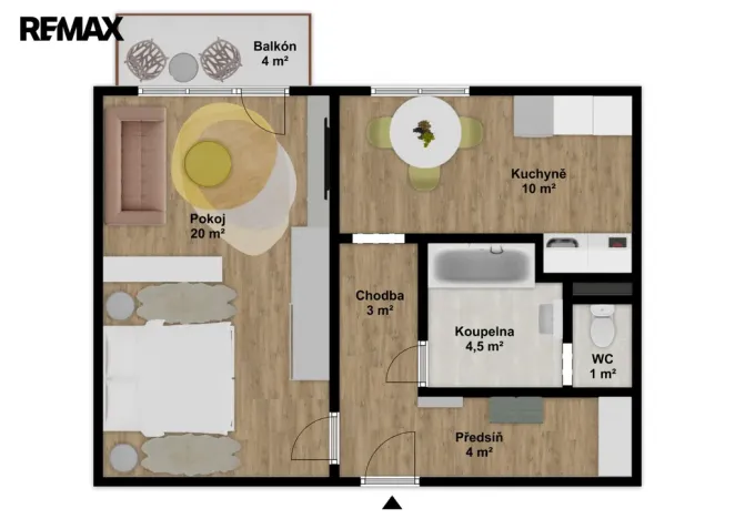 Prodej bytu 1+1, Brno - Bystrc, Kuršova, 42 m2