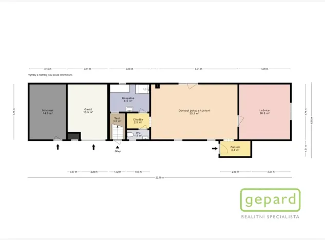 Prodej rodinného domu, Ledčice, 89 m2