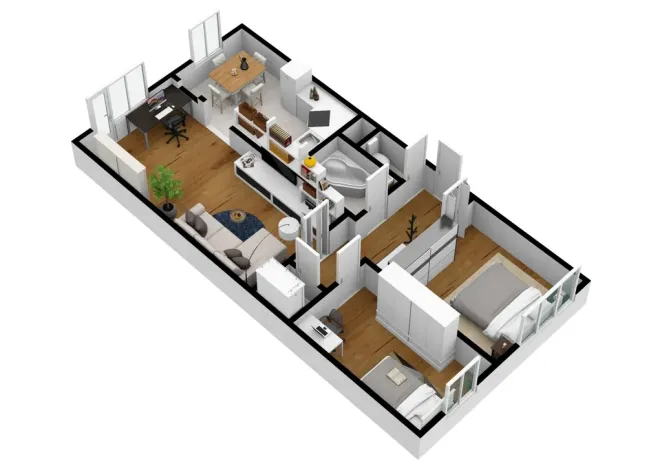 Pronájem bytu 3+1, Neratovice, Dr. E. Beneše, 68 m2