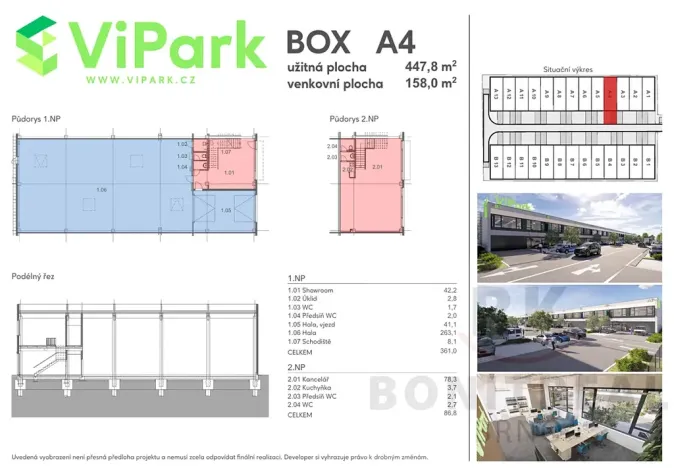 Pronájem skladu, Brno, Vinohradská, 457 m2