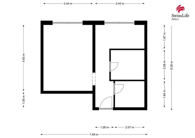 Pronájem bytu 1+1, Svitavy, Svitavská, 36 m2