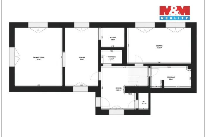 Prodej rodinného domu, Všetaty, T. G. Masaryka, 133 m2