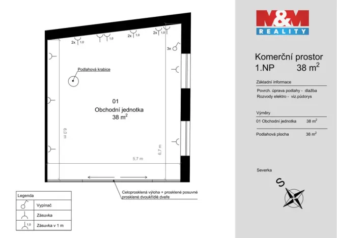 Pronájem obchodního prostoru, Benešov, Masarykovo náměstí, 38 m2