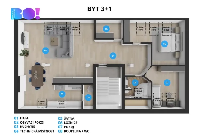 Prodej bytu 3+1, Ostrava, Oblá, 136 m2
