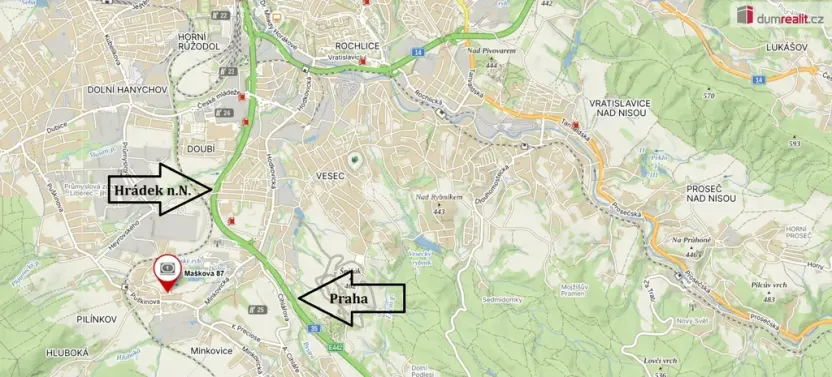 Pronájem bytu 2+1, Liberec - Liberec XXIV-Pilínkov, Maškova, 46 m2