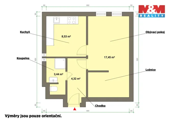 Pronájem bytu 1+1, Mariánské Lázně, Chebská, 35 m2