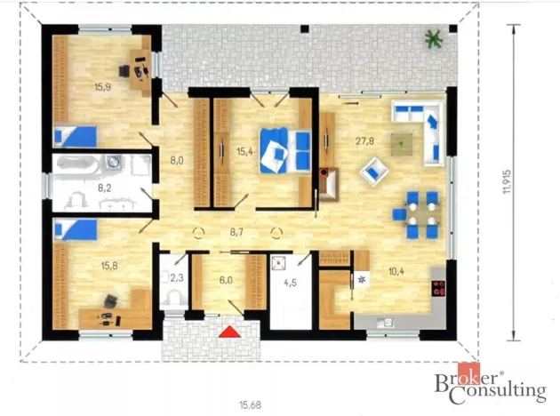 Prodej pozemku pro bydlení, Jimlín, 135 m2