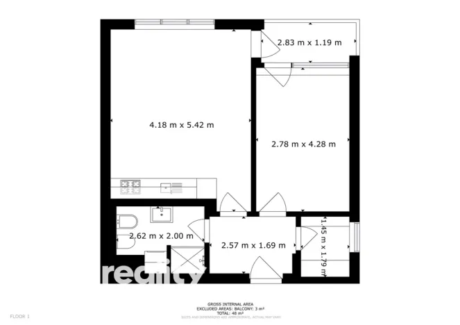 Pronájem bytu 2+kk, Brno - Sadová, Moskalykova, 45 m2