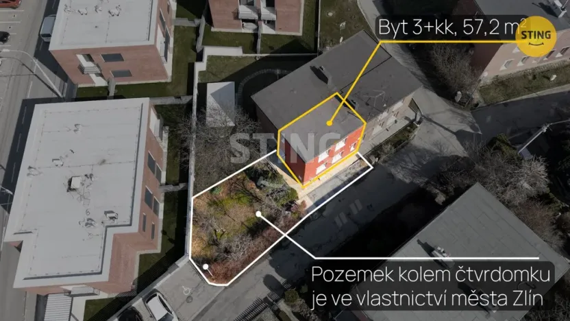 Prodej bytu 3+kk, Zlín, Vysoká, 57 m2