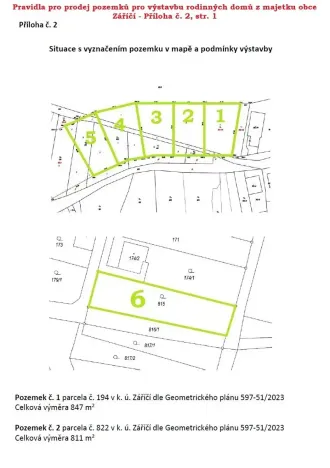 Prodej pozemku pro bydlení, Záříčí, 811 m2