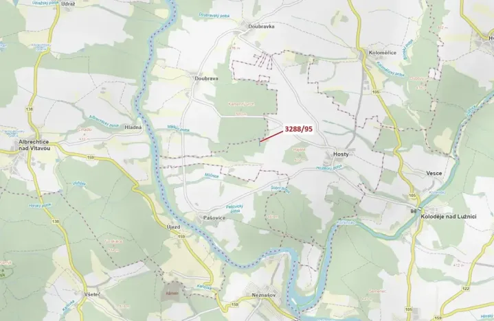 Dražba lesa, Hosty, 1735 m2