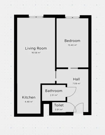 Pronájem bytu 2+kk, Praha - Hloubětín, Kardašovská, 42 m2