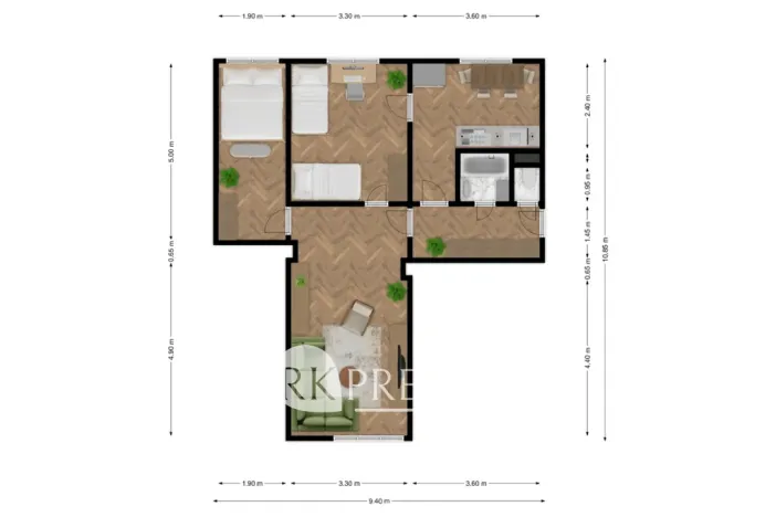 Prodej bytu 3+1, Děčín - Děčín II-Nové Město, Kamenická, 57 m2