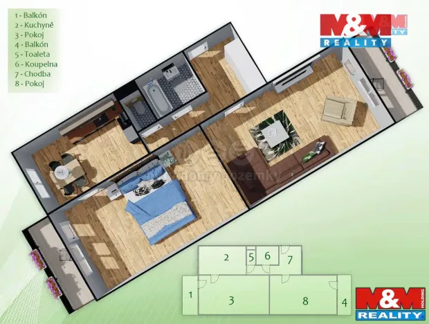 Prodej bytu 2+1, Hradec Králové - Nový Hradec Králové, Durychova, 84 m2