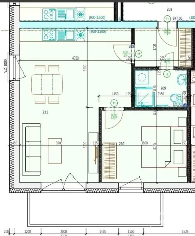 Pronájem bytu 2+kk, Havlíčkův Brod, 51 m2