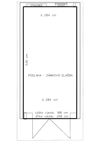 Pronájem garáže, Kolín, Zborovská, 19 m2