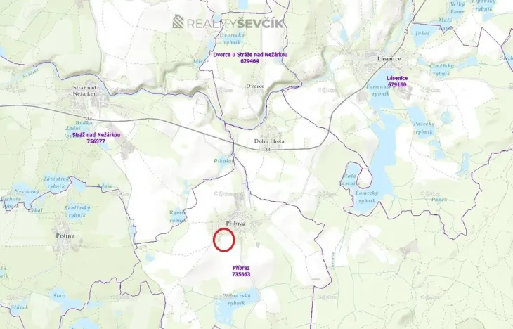 Prodej pozemku pro bydlení, Příbraz, 2100 m2