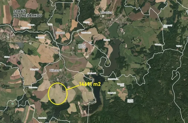 Prodej pole, Příbraz, 14691 m2