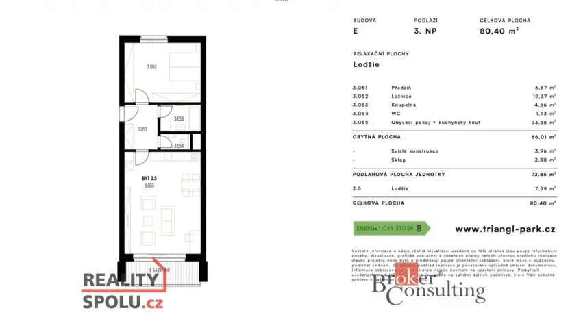 Pronájem bytu 2+kk, Plzeň - Jižní Předměstí, Měděná, 80 m2