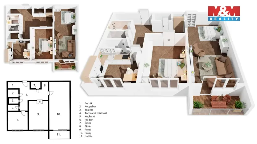 Prodej bytu 2+1, Ostrava - Poruba, Hlavní třída, 64 m2