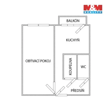 Prodej bytu 1+1, Ostrava, Gen. Hrušky, 42 m2