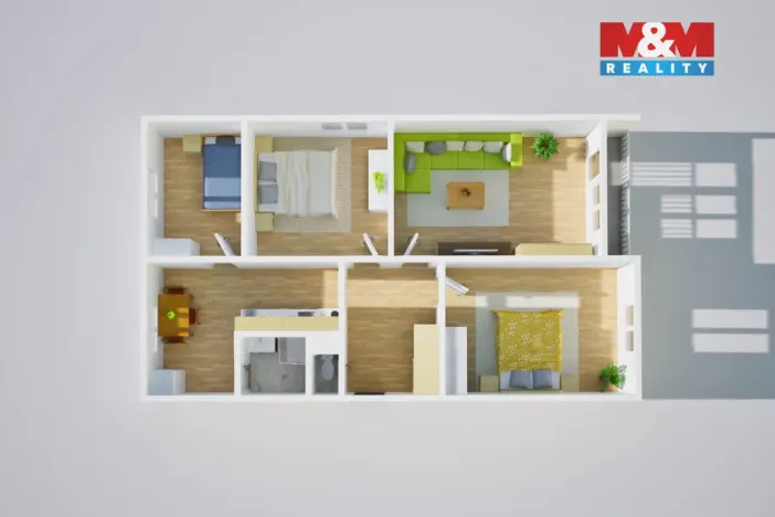 Prodej bytu 4+1, Krupka - Maršov, Jabloňová, 80 m2