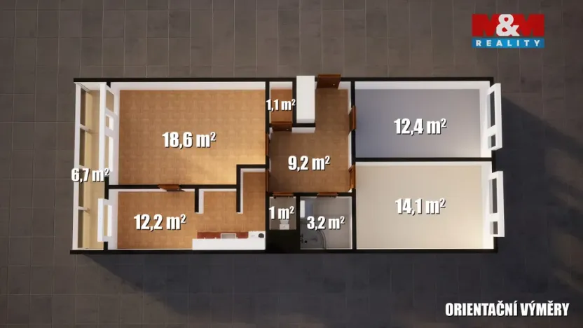 Prodej bytu 3+1, Praha - Chodov, Láskova, 74 m2