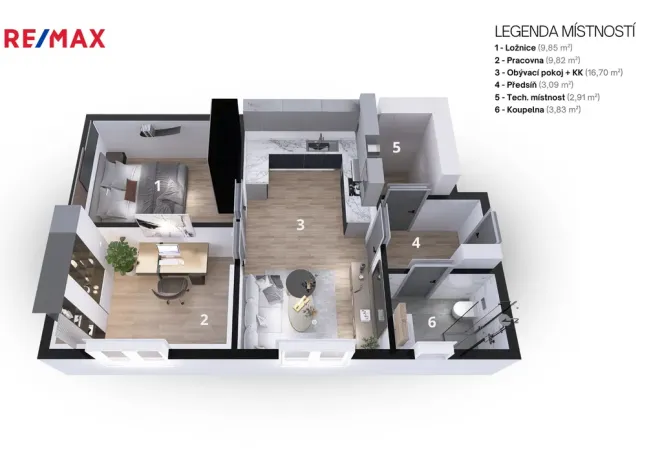 Prodej bytu 2+kk, Hradec Králové, Škroupova, 46 m2