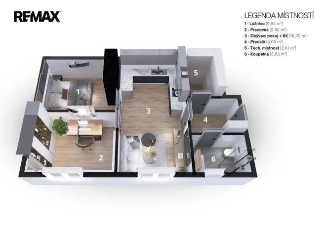 Prodej bytu 2+kk, Hradec Králové, Škroupova, 46 m2