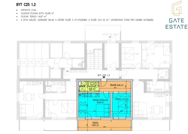 Prodej bytu 2+kk, Všechovice, 45 m2