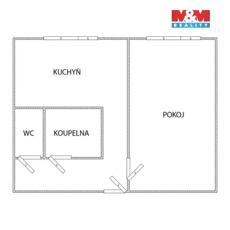 Prodej bytu 1+1, Ostrava - Hrabůvka, Dr. Martínka, 36 m2
