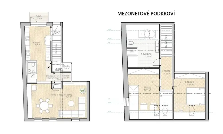 Prodej bytu 3+kk, Písek - Budějovické Předměstí, Prokopova, 120 m2