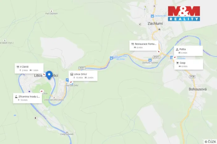 Prodej pozemku pro bydlení, Záchlumí - Litice nad Orlicí, 390 m2